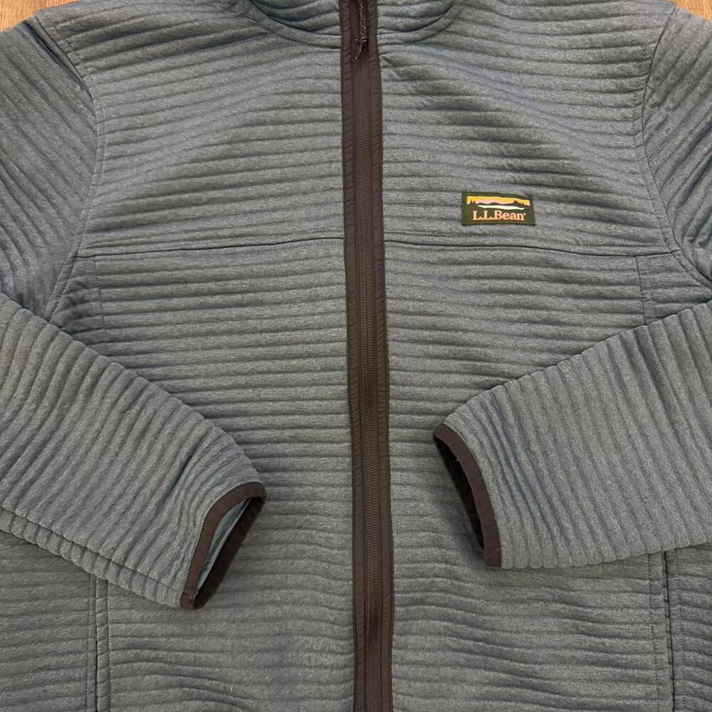 L.L.Bean blue Airlight full zip up hoodie Size M slightly fitted #outdoor - Picture 2 of 5